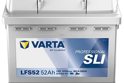 91fa188a-ab37-4f73-a9a4-4ca2bc5b2a68.png VARTA Fritidsbatteri 12V 52 AH 470 CCA (207x175x190mm) + høyre LFS52