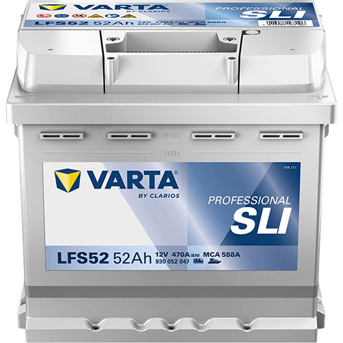 91fa188a-ab37-4f73-a9a4-4ca2bc5b2a68.png VARTA Fritidsbatteri 12V 52 AH 470 CCA (207x175x190mm) + høyre LFS52